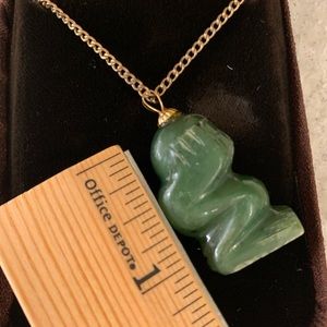 Hand-carved Jade Kneeling Figure